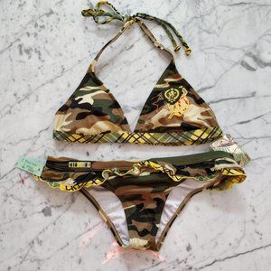 BILLABONG Camo Print Bikini Set Sz M